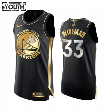 Maillot Basket Golden State Warriors James Wiseman 33 2020-21 Noir Golden Edition Swingman - Enfant